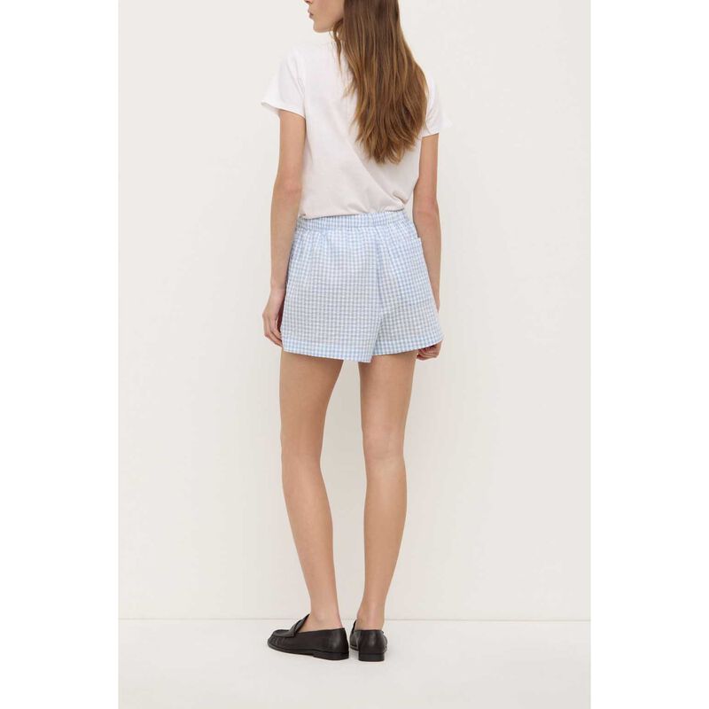 Assembly Label Ainslee Short Blue Check image number 1